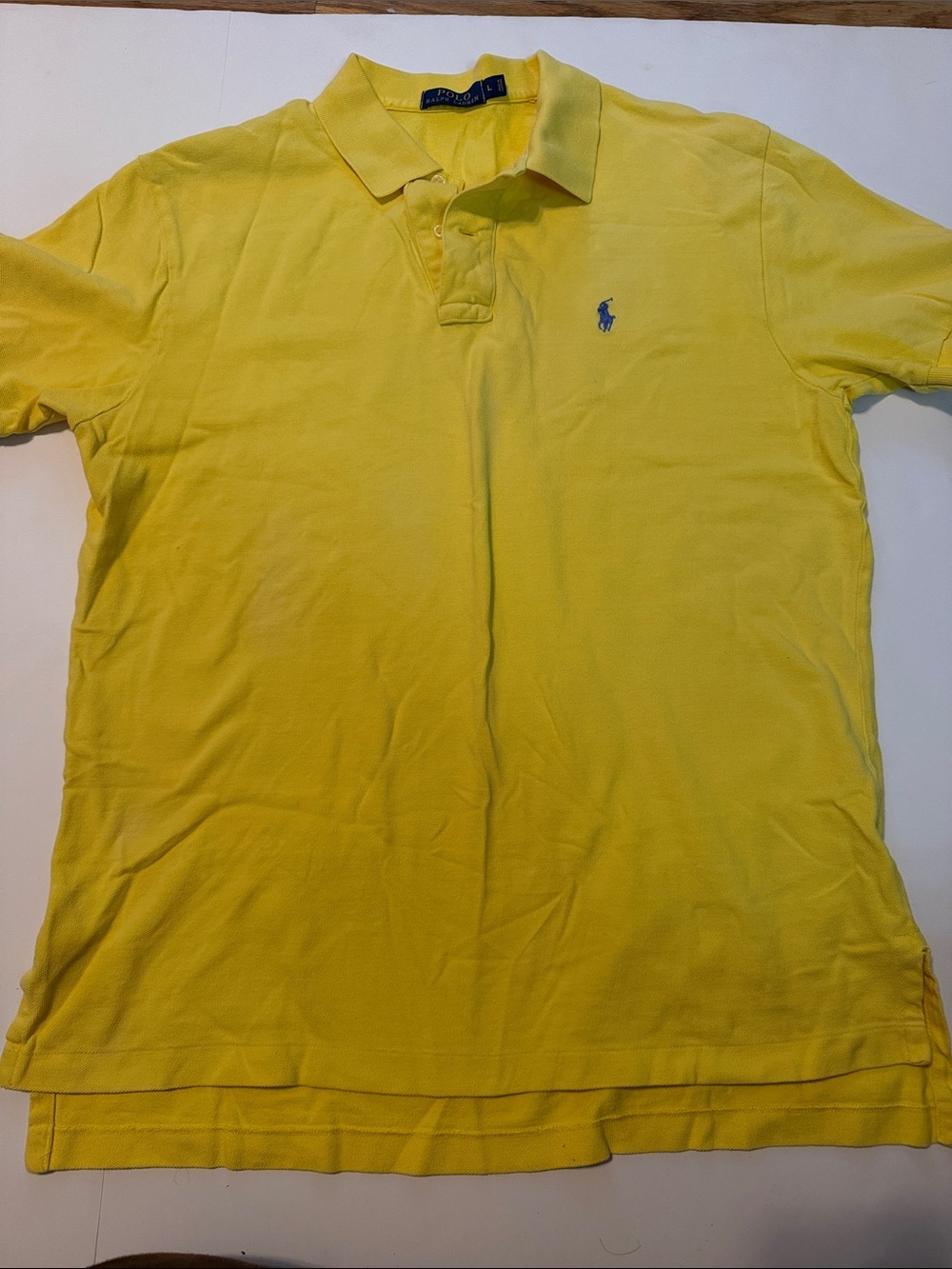 Polo by Ralph Lauren Yellow Men’s Polo Shirt with Blue Pony